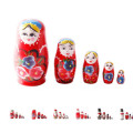 La marca FQ compra un juguete único de recuerdo de madera matryoshka apilando muñecas rusas